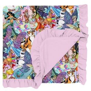 NWT Sugar Swan Disney’s Fairy Princesses Ruffled Bamboo Blanket 60x60